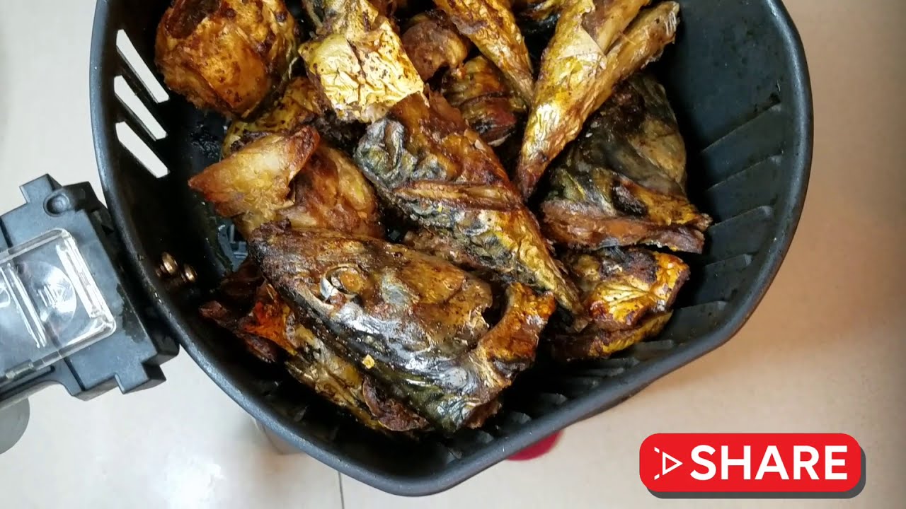 How to fry Mackerel fish without Oil /Oil  Less Air Fryer Mackerel Fish
