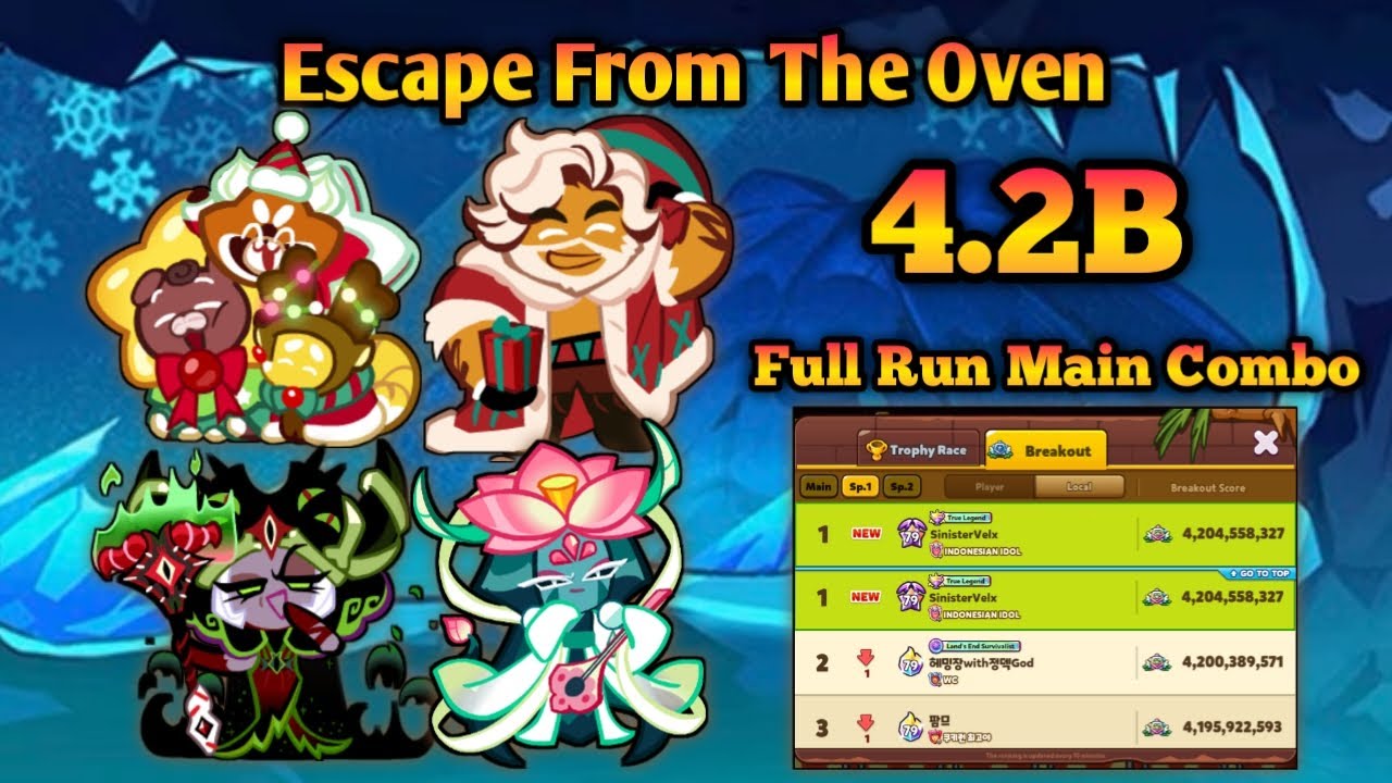 4.2B is REAL! Escape From The Oven Breakout Full Run & New Combo [Cookie Run Ovenbreak]