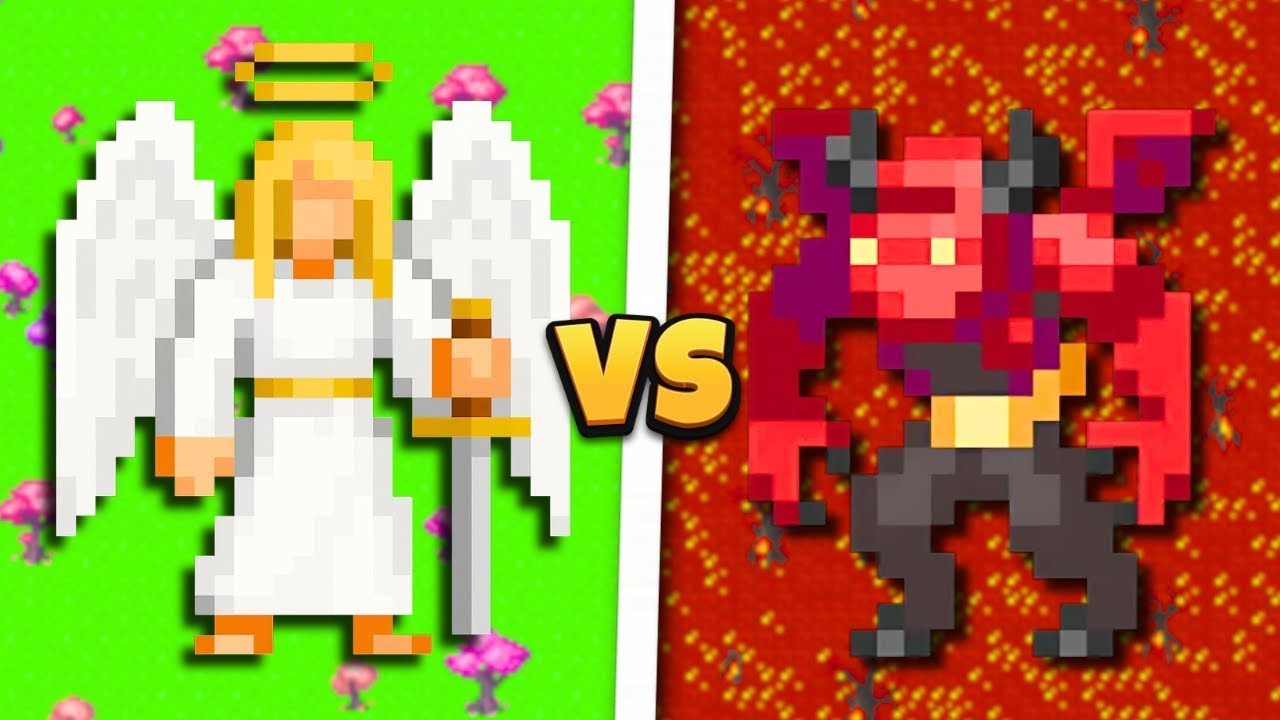 CRIEI UMA GUERRA  entre ANJOS e DEMÔNIOS no WORLDBOX! 😱