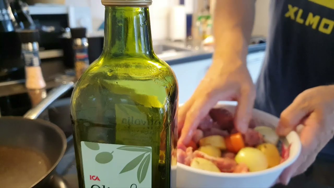 Grytbitar, potatis, lök och morötter - Drar i allt på en gång I Airfryer 