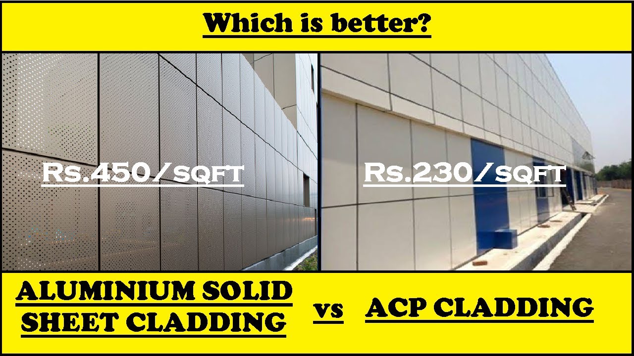 Aluminium Solid Sheet Cladding vs ACP Cladding