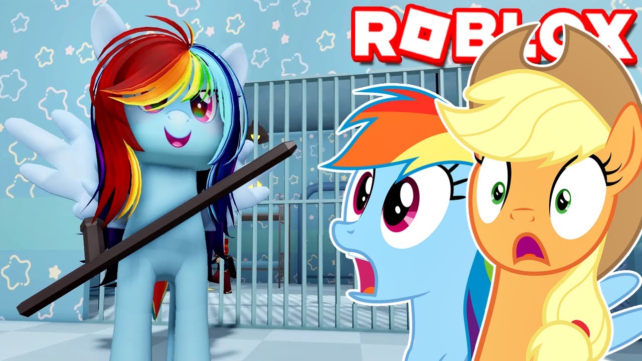 FUGINDO da PRISÃO DA RAINBOW DASH no ROBLOX #LuliRarity