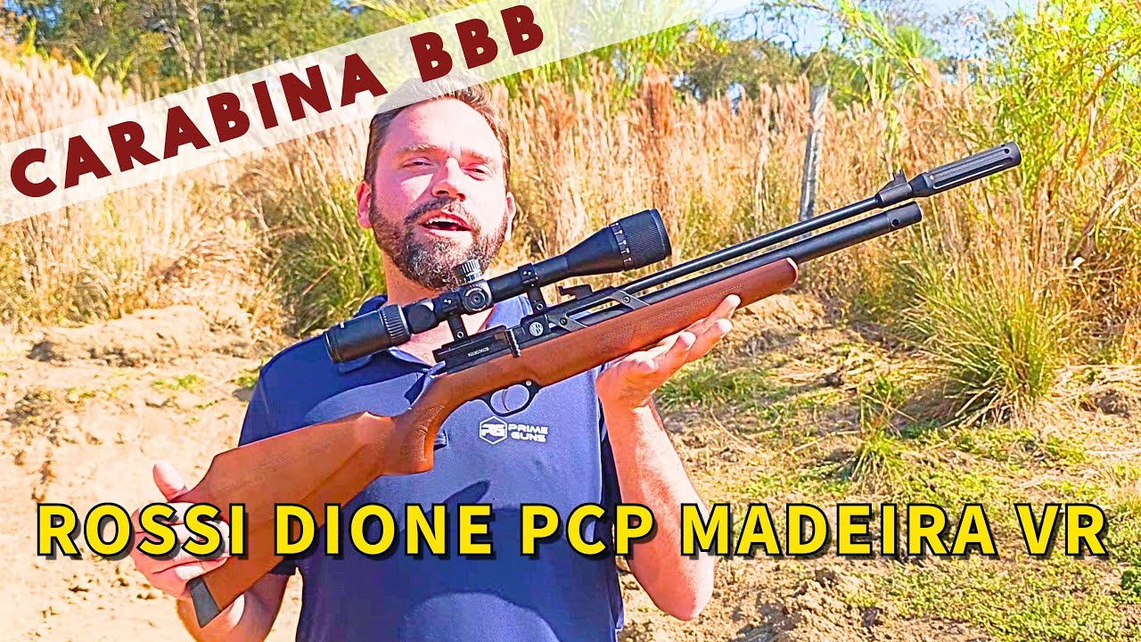 Bateu 100m: Carabina PCP Rossi Dione Madeira VR