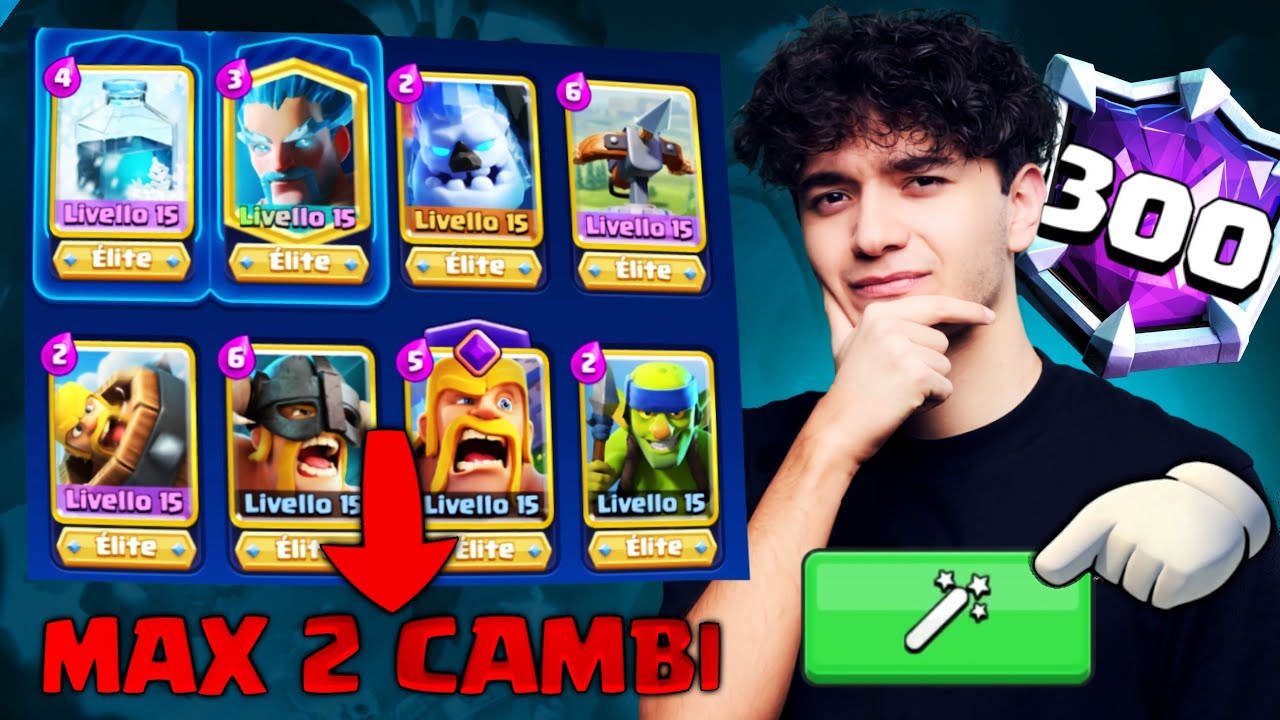 SFIDA ESTREMA: MAZZI BACCHETTA IN TOP 300 CON 2 CAMBI! COME ANDRÀ? - Clash Royale ITA