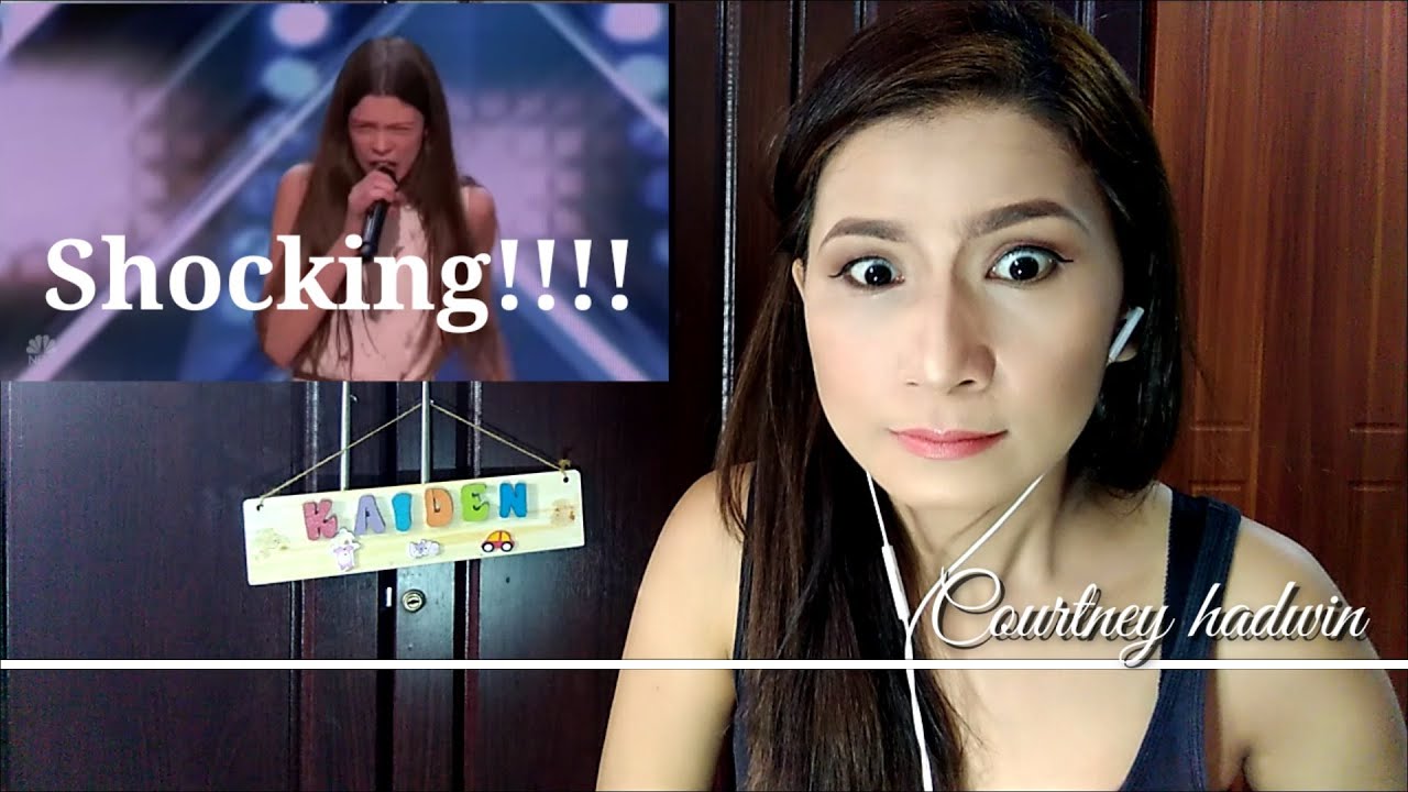 My shocking 1st reaction to Courtney hadwin at America's Got Talent!
