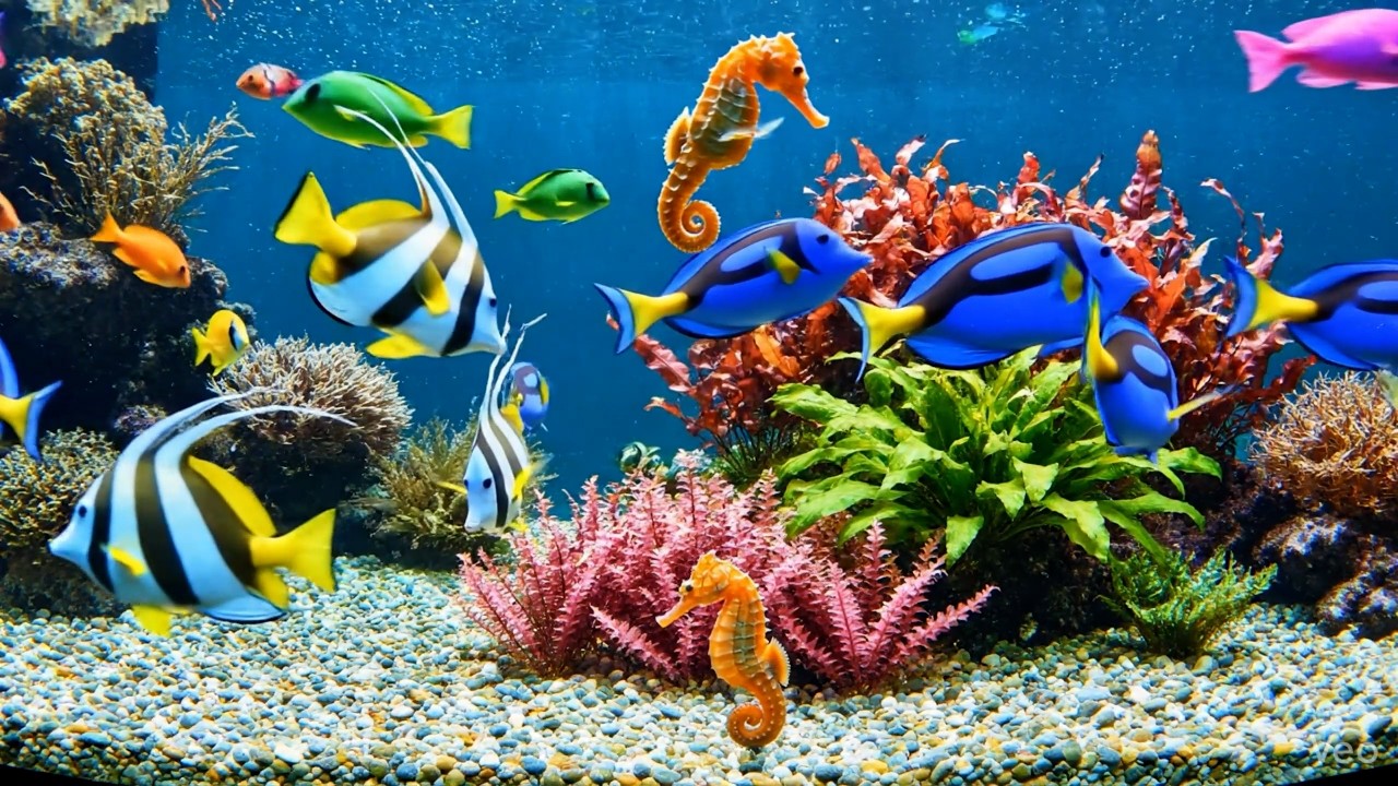 🐟 Beautiful Tropical Fish Tank Scenery – Calm Aquarium Ambience for Relaxation, Study & Peaceful