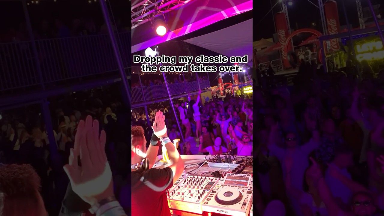 “Let The Sun Shine…” ☀️There’s nothing like hearing your own recordecho back from the crowd. #dj