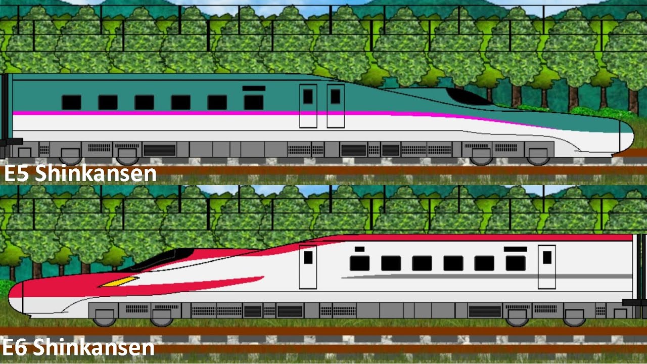 E5 And E6 Shinkansen Train (Train Animation Japan)