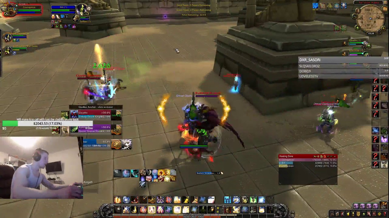 Crusader plays with one of the worst most delusional rouges to ever play this game