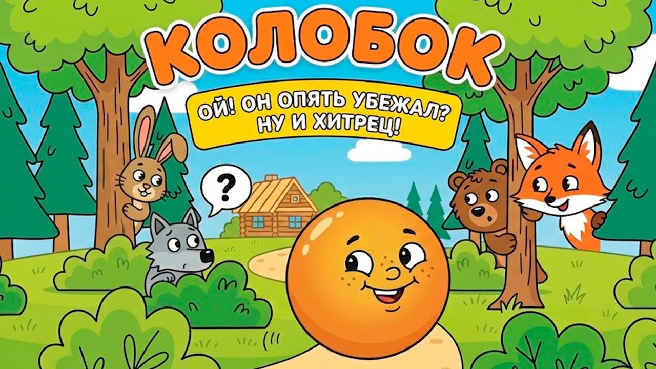 Добрый мультфильм про Колобока. 