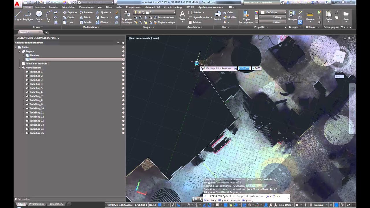 Astuce Revit : Nuage de points en coordonnées partagées