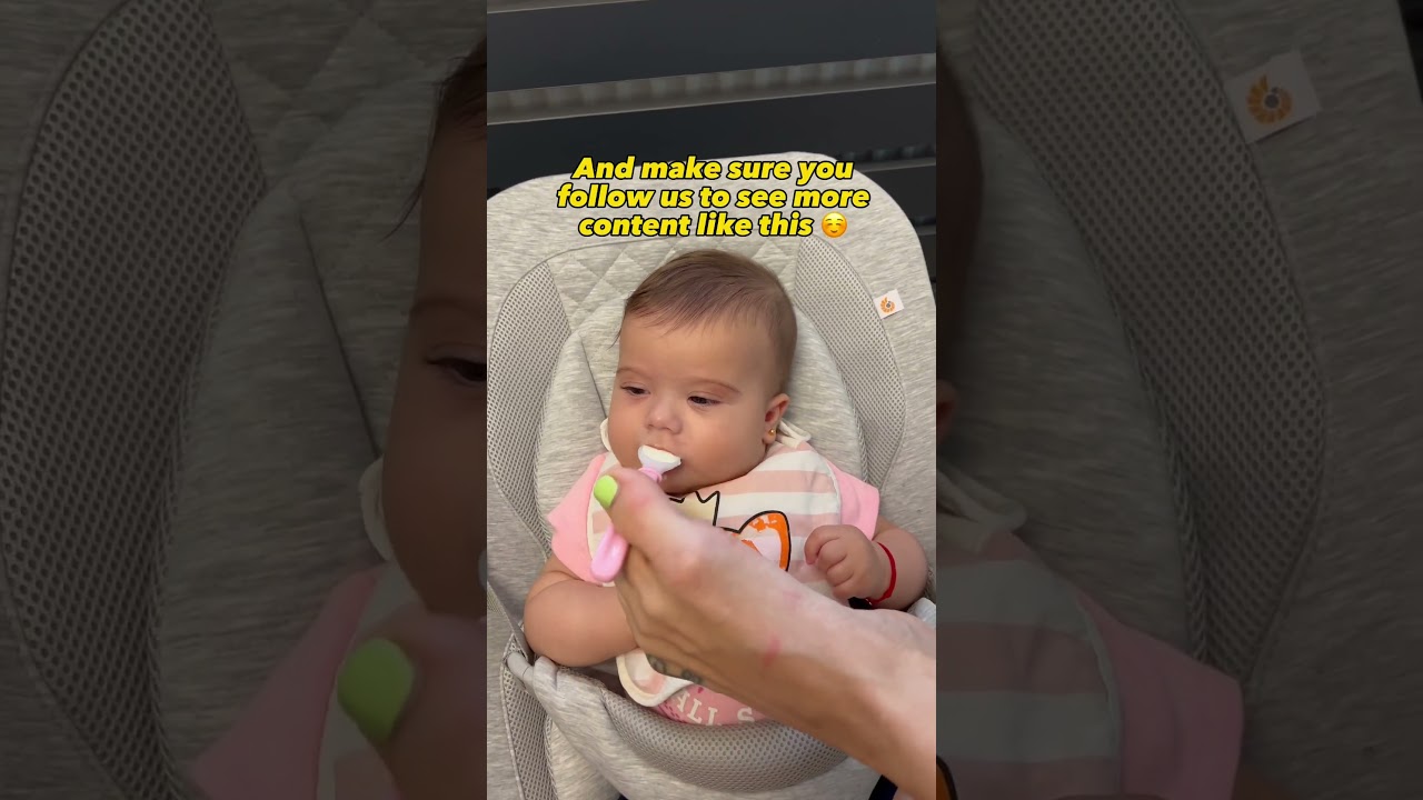 Feeding baby with legs