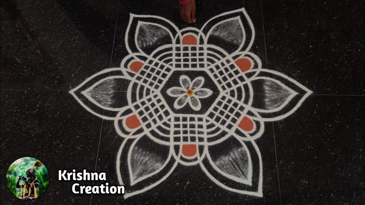 Easy Padi Kolam Design with 3x2 dot | Karthigai Deepam Kolam | Beautiful Rangoli | Padikolam Muggulu