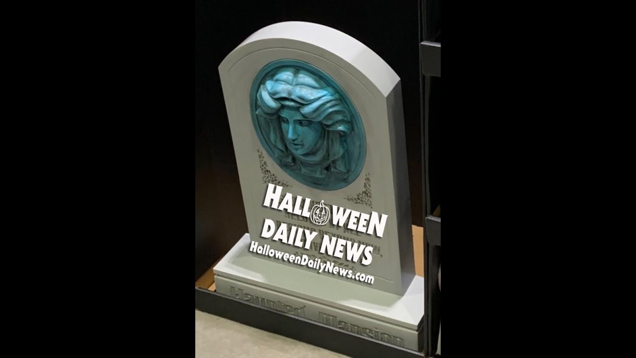 Lowe's 2022 Halloween HAUNTED MANSION First Look Exclusive Images - Leota Animated Tombstone