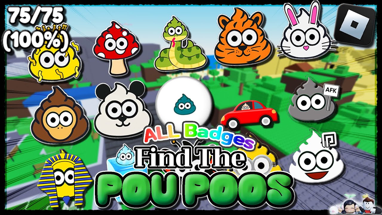 [💩Найти Пу Пус💩] 🔎ВСЕ 75 Какашек 🎵Как получить ВСЕ значки - 🎮ROBLOX [2025]