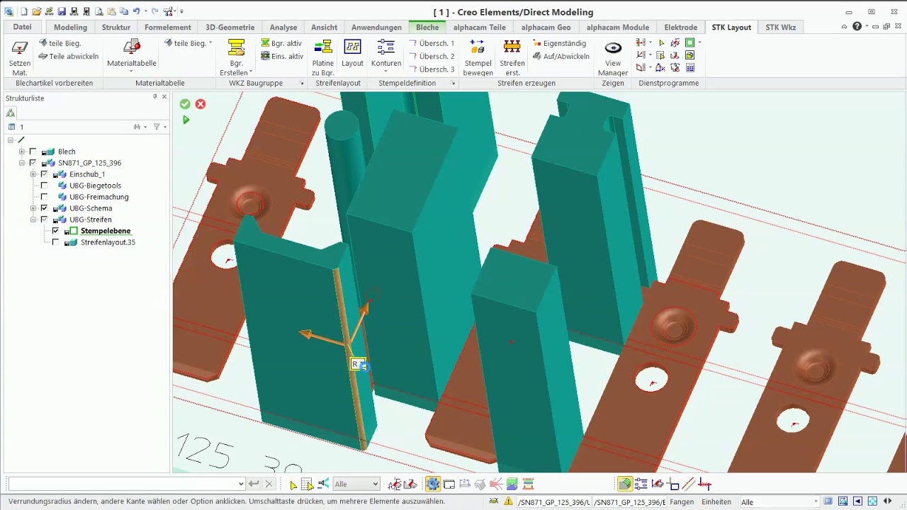 Creo Elements / Direct Modeling Stanztechnik