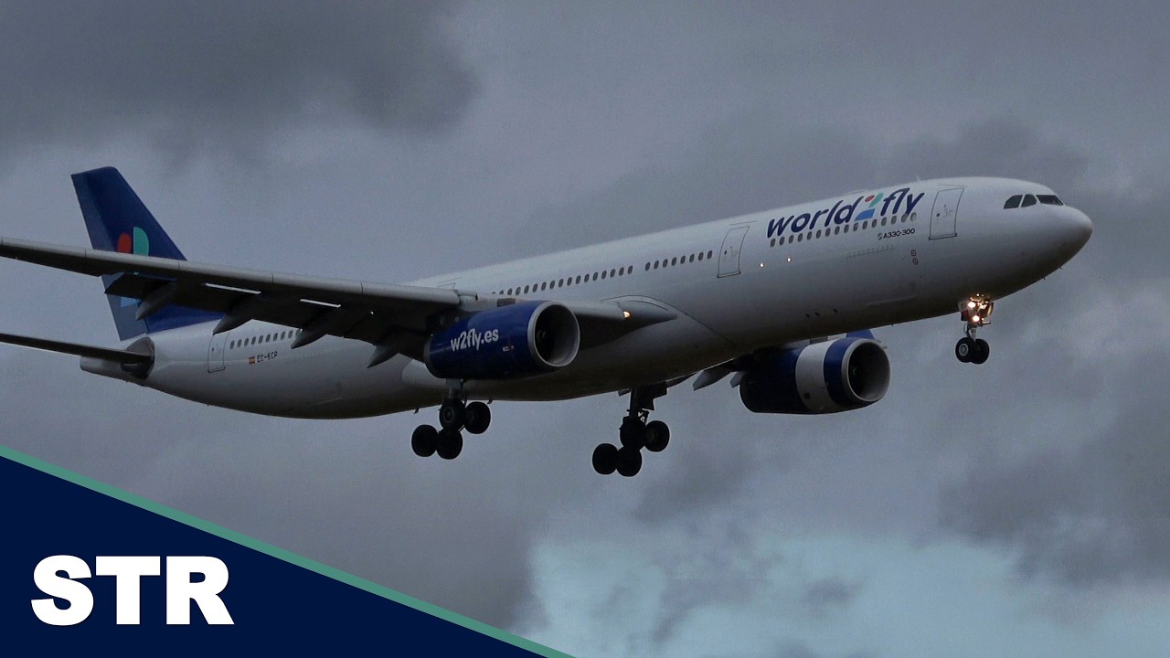 World2Fly Airbus A330 at Stuttgart Airport