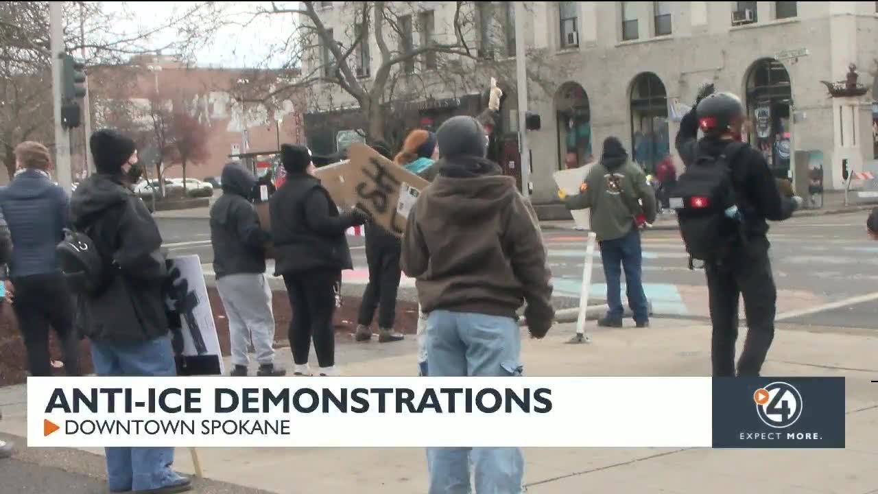 DOWNTOWN SPOKANE ICE PROTEST