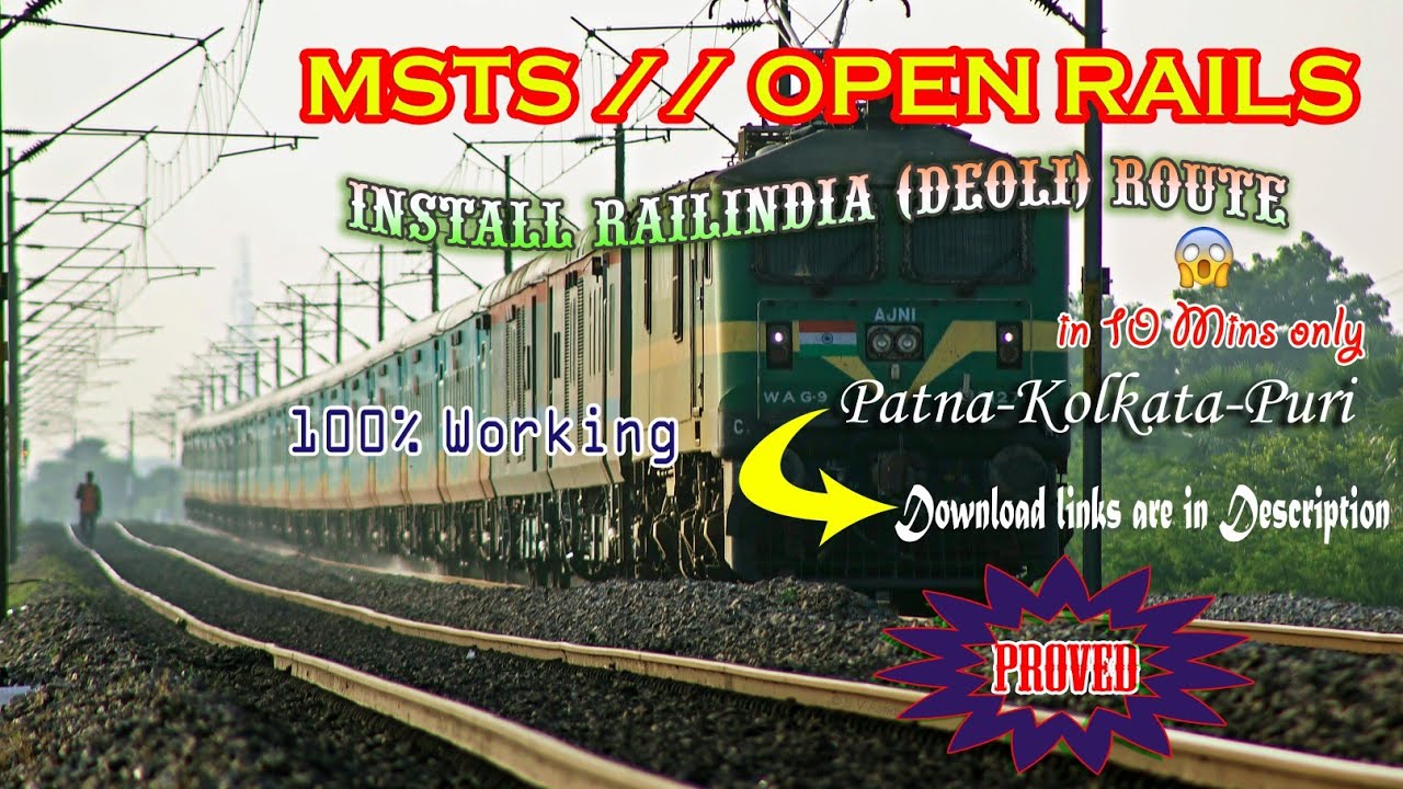 How to install Rail India (Deoli) route in MSTS || Open Rails|| Indian Route || 100% Working