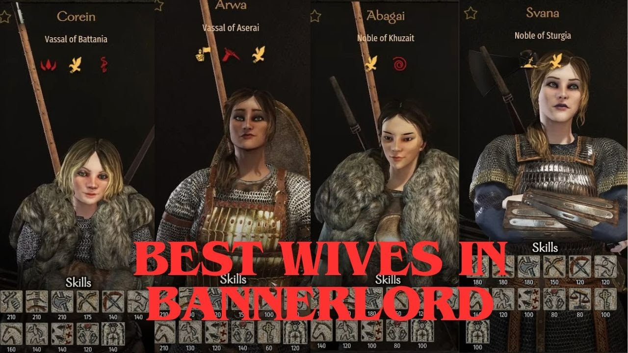 Best Wives In Bannerlord - Tier List #bannerlord #mountandblade2 #mountandblade2bannerlord