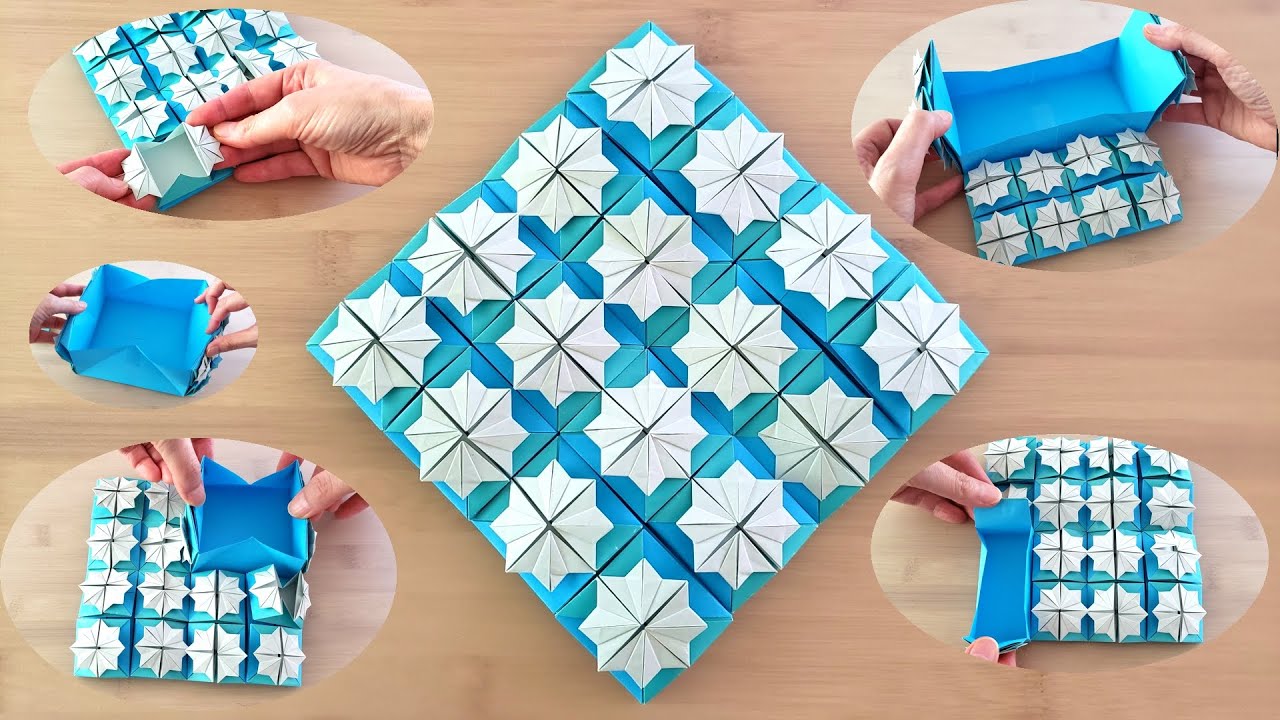 Origami. 31 hidden boxes. 31個の箱が隠れている折り紙