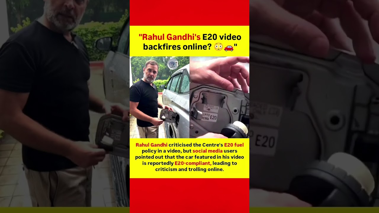 Rahul Gandhi's E20 fuel criticism turns into a social media roast #E20Fuel #RahulGandhi