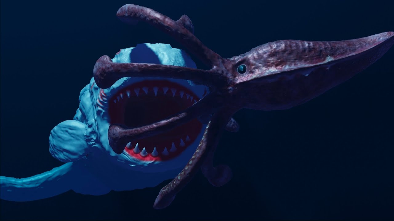 Kraken vs mega bloop | sea monsters animation