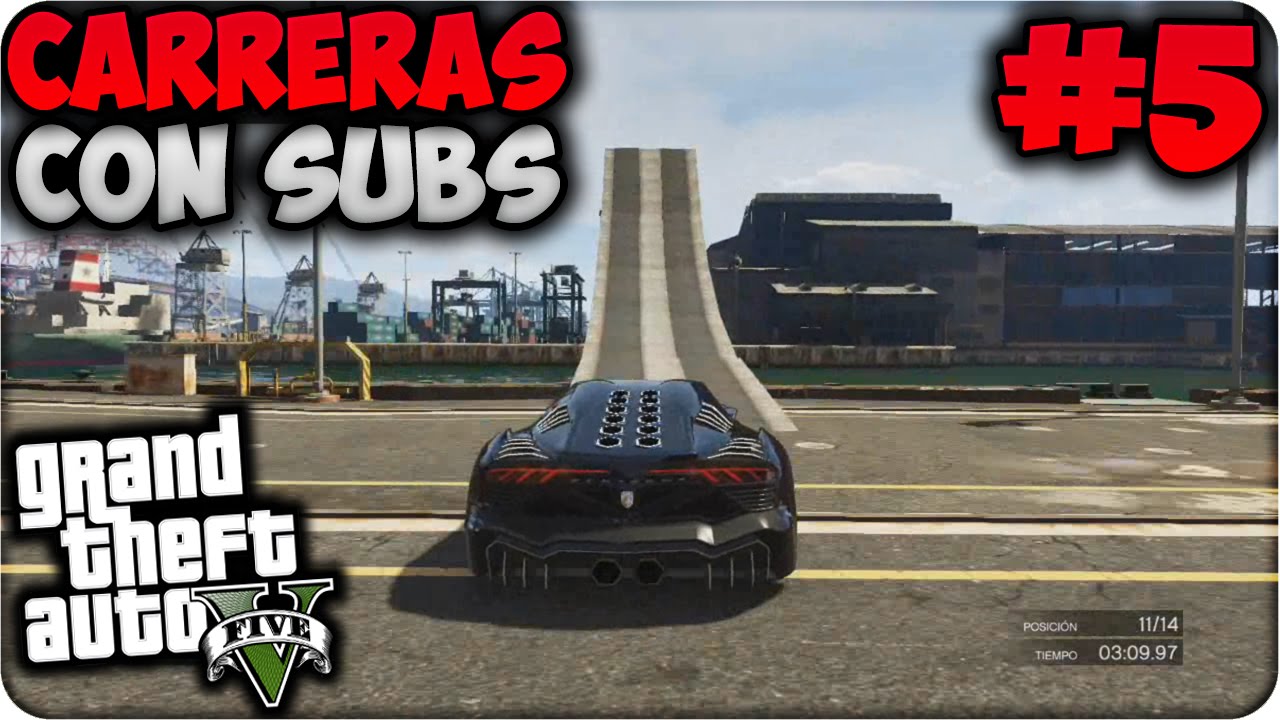 GTA V Online - Super Saltos y a Volar!! - Carreras con Subs #5 - Funny Moments GTA 5