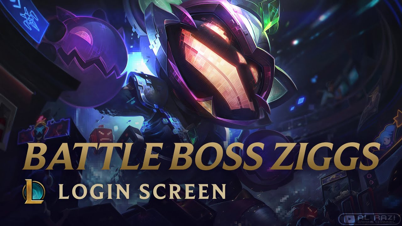 Battle Boss Ziggs | ARCADE 2017 | Login Screen | Animated 60fps - League of Legends | Wild Rift