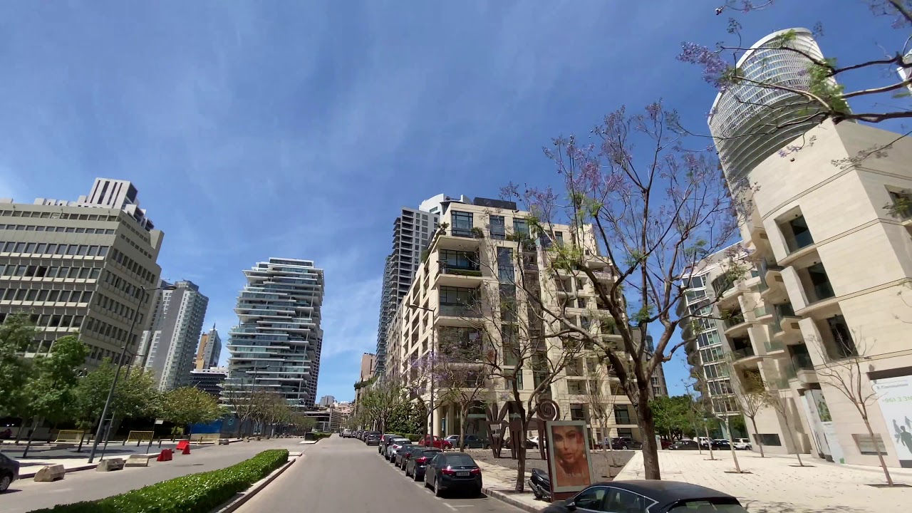 Hop-On for a Drive from (Downtown Beirut New and Old, Wide Angle, HDR 4k)
