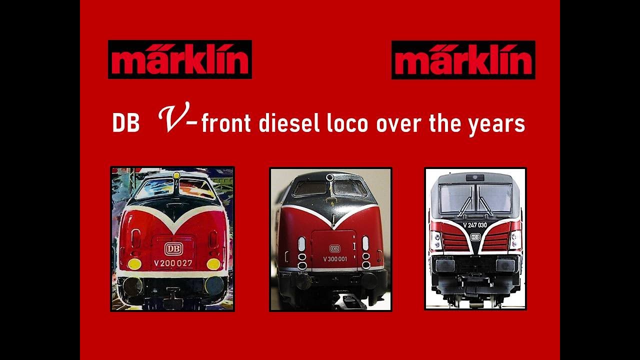 Märklin, V-Front Dieselloks im Laufe der Jahre, V200, V 247, V 300, 3021, 36292, 39303, DB, mhi