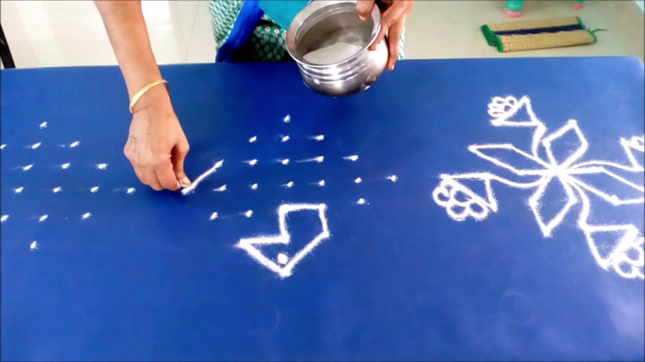 Navrathri Kolam For 9 days  Easy Navratri kolam kolam simple 1