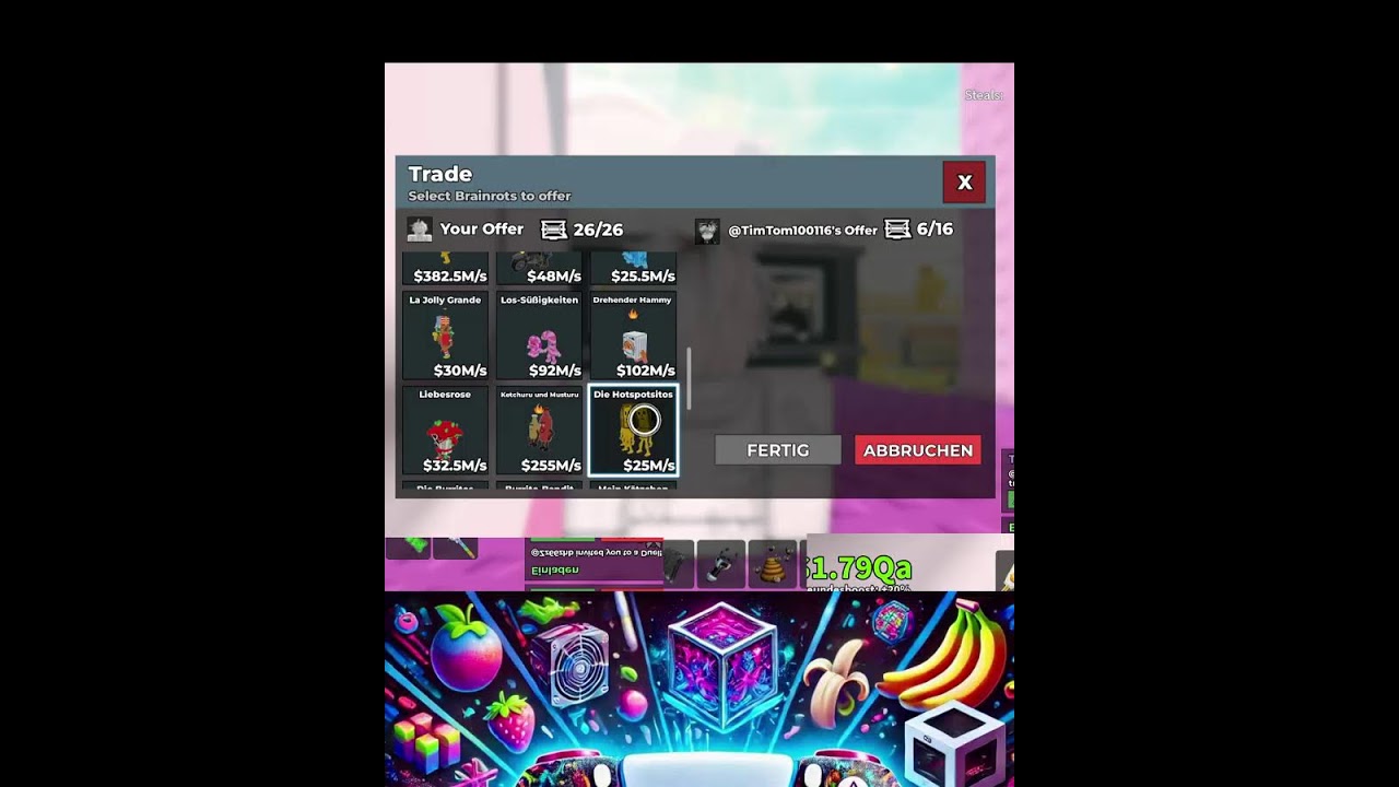 STEAL a BRAINROT (TRADEN/PVP) 8K special ​ ⁨@S2Greed⁩