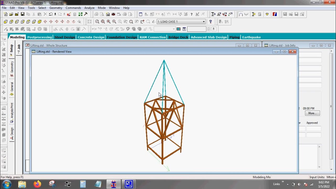 Lifting Analysis using Staad.Pro v8i