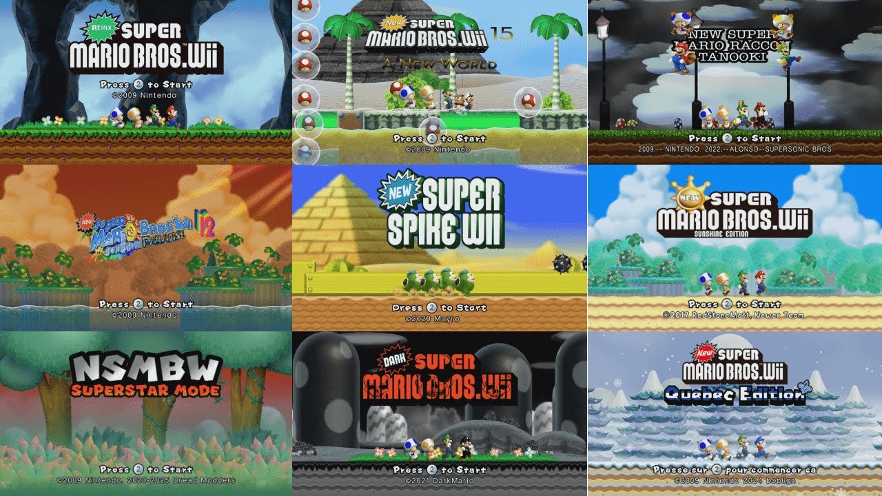 Wii Mods Played in 2024  -  Full Playthroughs