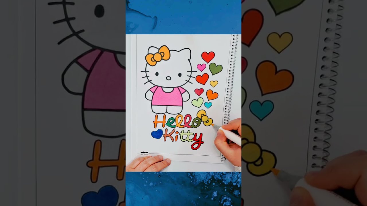 Relaxing Hello Kitty Coloring | Satisfying Marker Coloring for Kids & Adults
