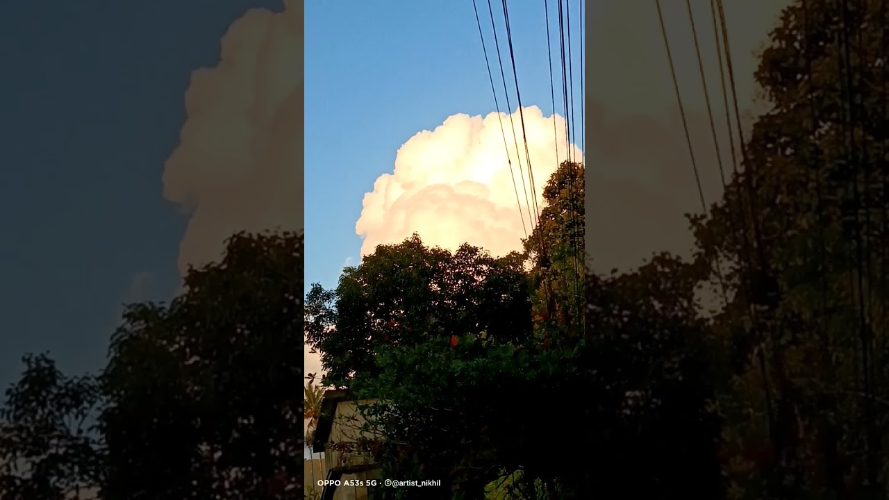 timelapse of giant cotton like cumulus cloud ☁️🌫️