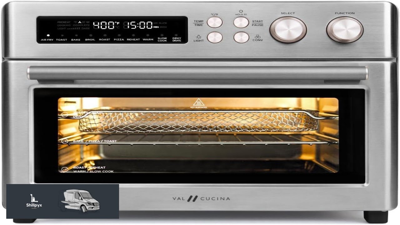 VAL CUCINA Infrared Heating Air Fryer Toaster Oven Extra Large Countertop Convection