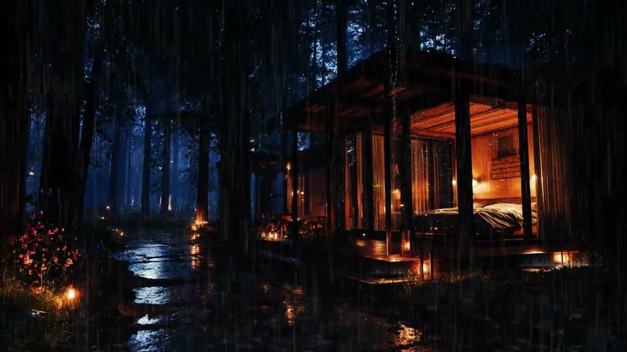 Best Rain in the Forest at Night 🌲 | Fall Asleep in Minutes – Deep Sleep Rain