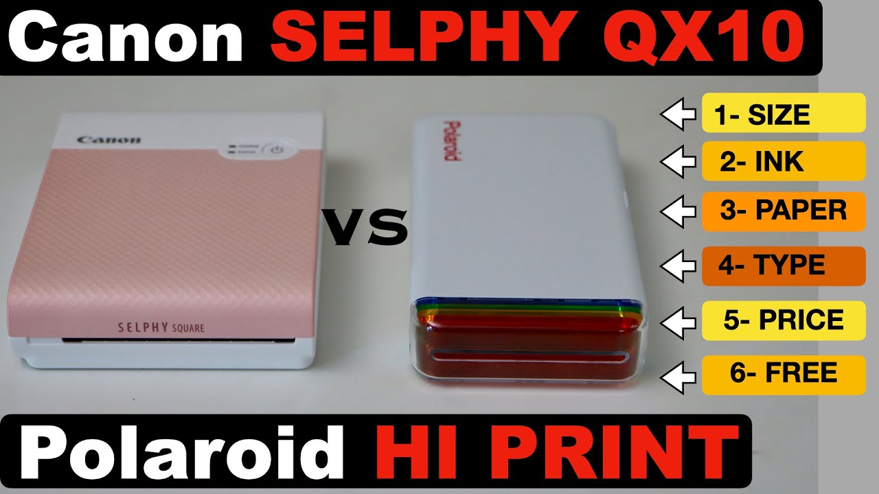 Canon Selphy Square QX 10 vs Polaroid Hi Print Printer !