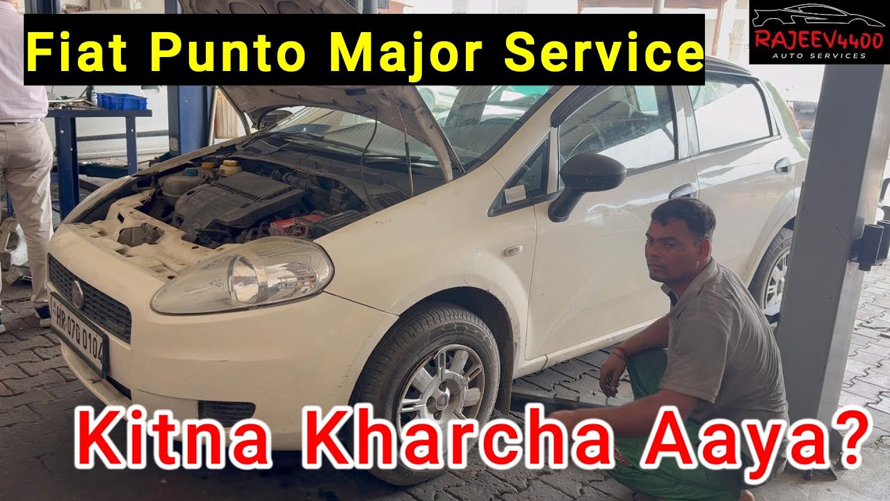 Fiat Punto Major Service Full Video | Engine Oil, Filters, Coolant, Brake Check & More
