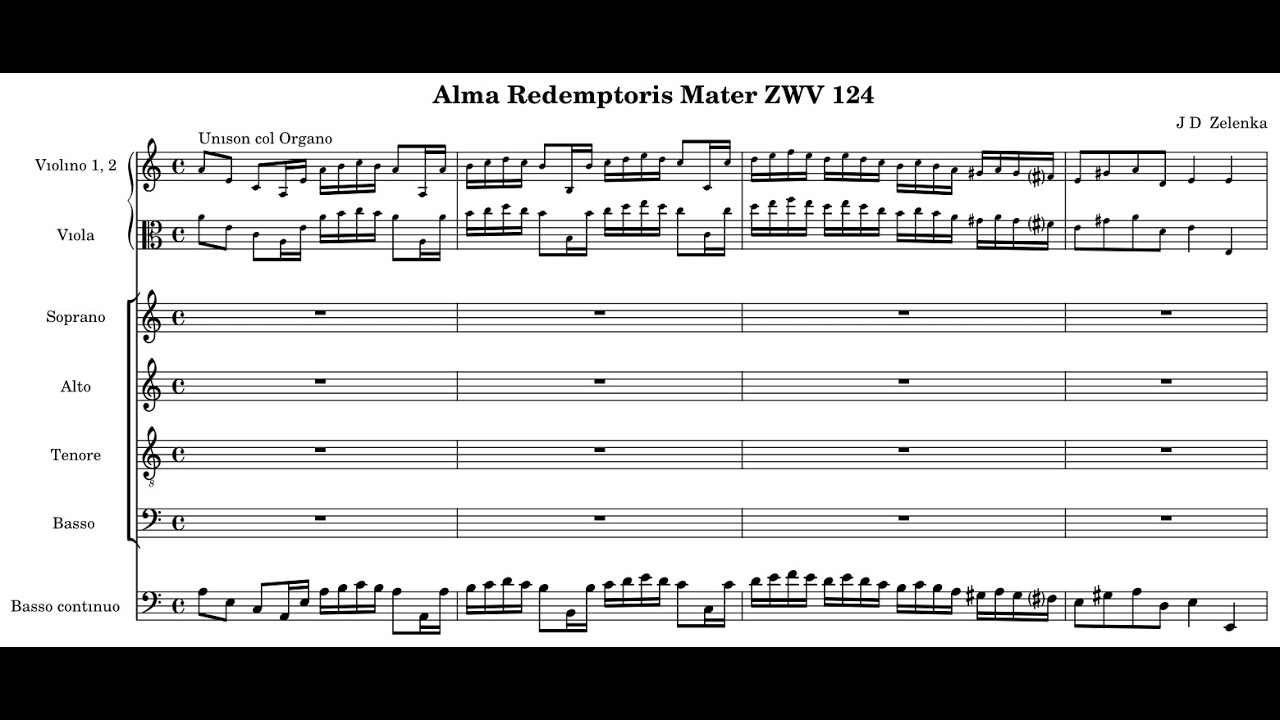 Zelenka - Alma redemptoris Mater, ZWV 124