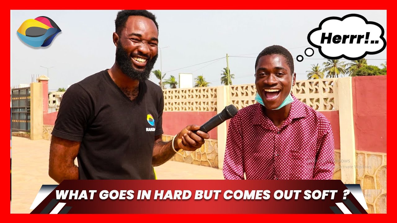 What Goes In Hard But Comes Out Soft❓|Street Quiz| African Comedy😅🤣