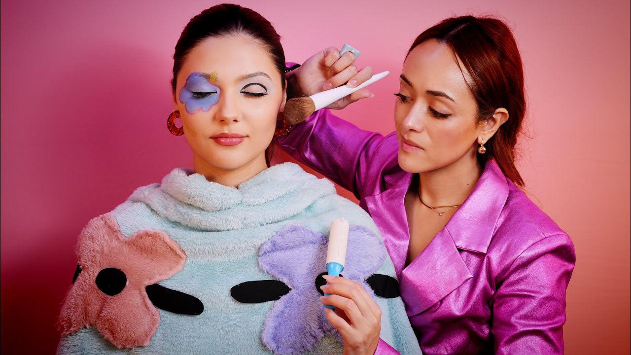 ASMR Twiggy-Inspired Vogue Flower Makeup | 60s Icon Model, Eye Detailing & Retro-Vintage Styling