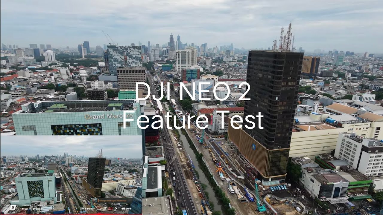 Tes & review fitur DJI NEO 2 dengan control FPV & Aerial di sore hari dan dolly zoom