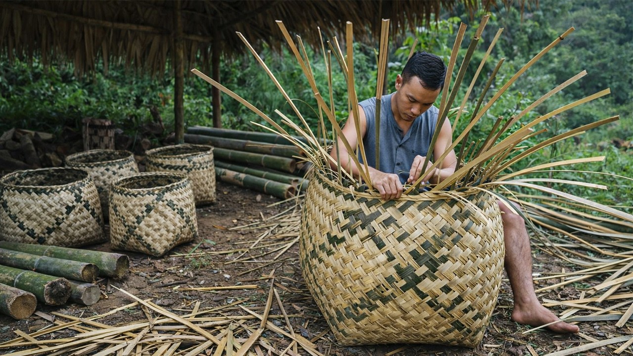 What It Really Takes to Weave a Bamboo Basket by Hand | by @PrimitiveSkillsnet