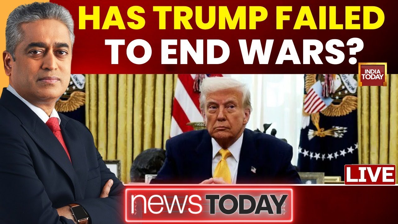 News Today with Rajdeep Sardesai LIVE: Has Trump's Promise to End Wars Failed?