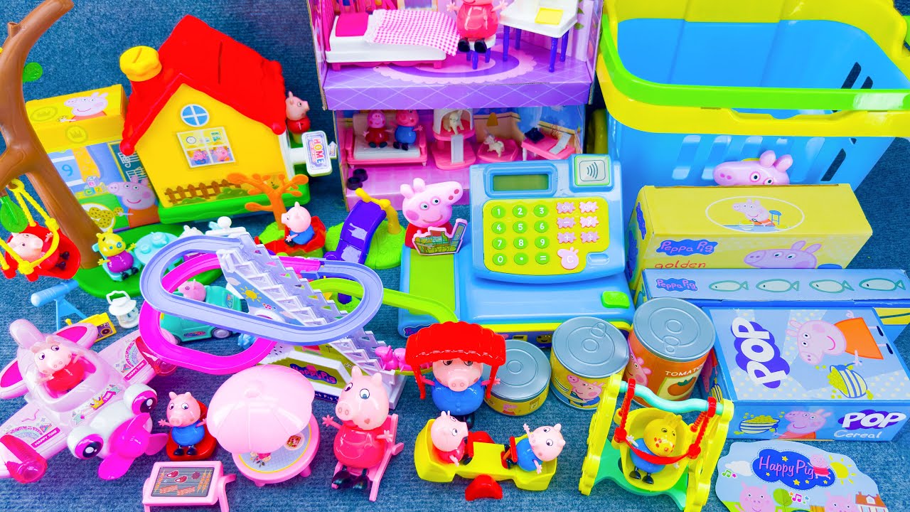20 Minutes Satisfying With Unboxing Peppa Pig Super Slide Playground Toy Set ASMR Review Toys
