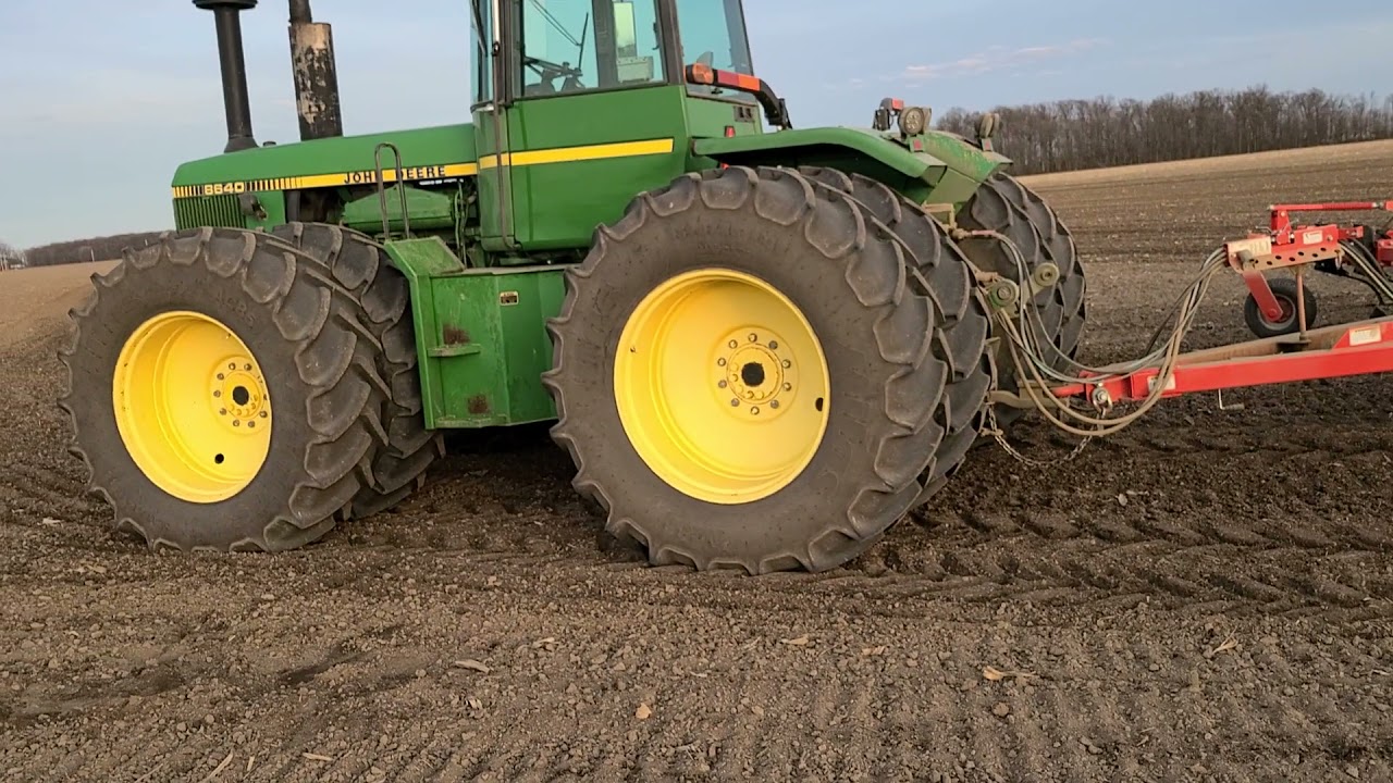 Tillage with JD 8640 and Kuhn field cultivator