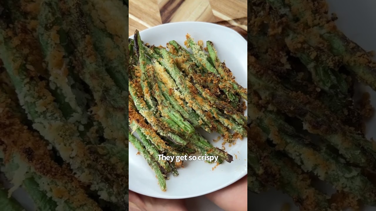 Хрустящая зеленая фасоль с пармезаном 😋🙌